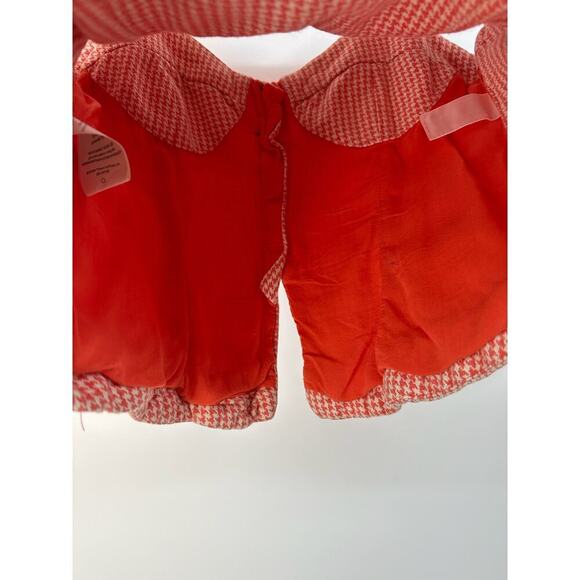 Mara Hoffman Corset Tank Top Sleeveless Lola Coral Houndstooth Size 4 Small - Picture 7 of 7